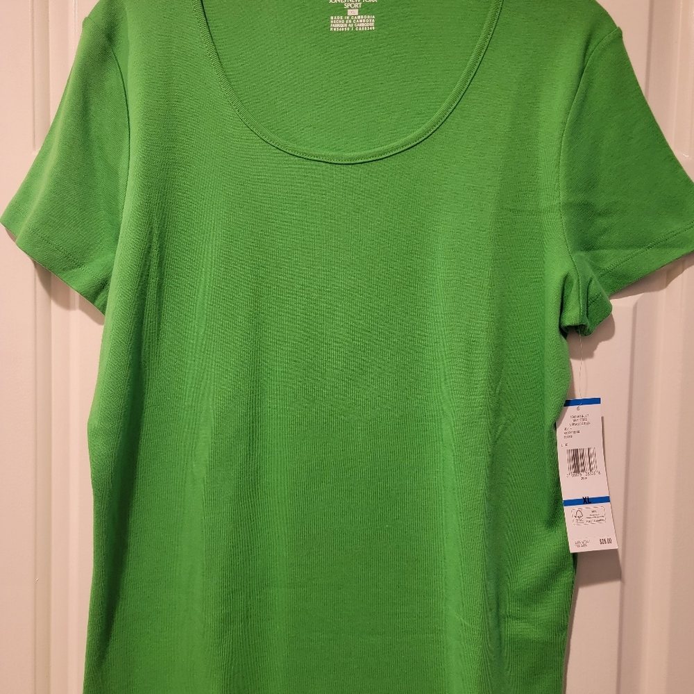 NWT Jones New York Sport XL Kelly Green Tee